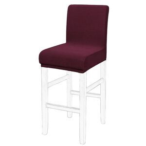 Stretch Bar Stool Covers for Counter Height Side Chair 1Pc Burgundy